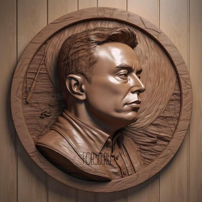 Elon Musk ure 1 stl model for CNC